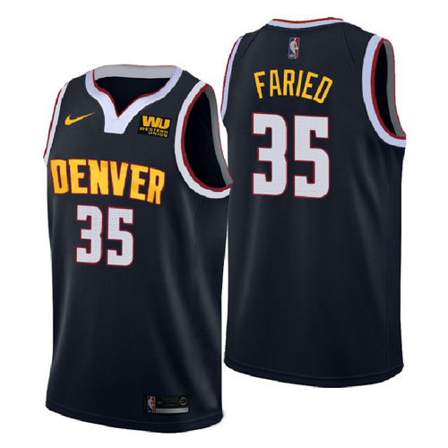 maglia kenneth faried 35 2018-2019 denver nuggets navy