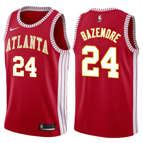 maglia kent bazemore 24 atlanta hawks 2017-2018 rosso