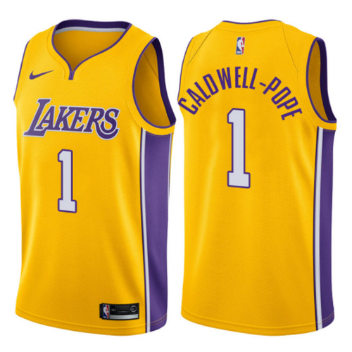 maglia kentavious caldwell pope 1 2017-2018 los angeles lakers giallo