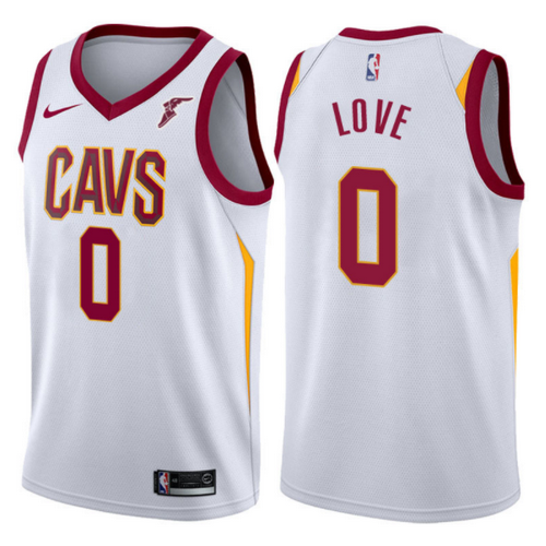 Maglie Basket kevin love 0 2017-2018 cleveland cavaliers bianca