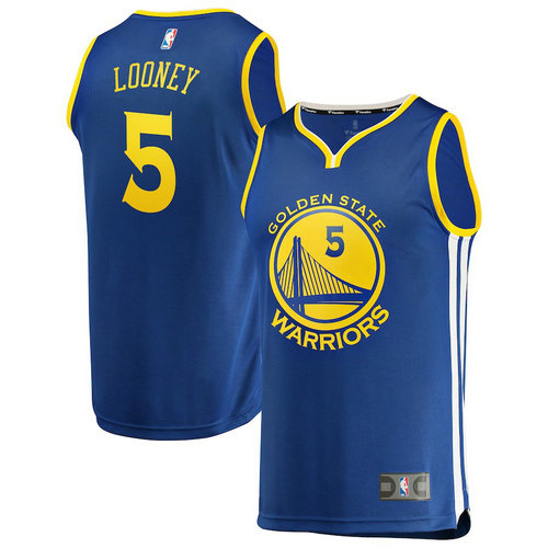 maglia nba kevon looney 5 2018-2019 golden state warriors blu