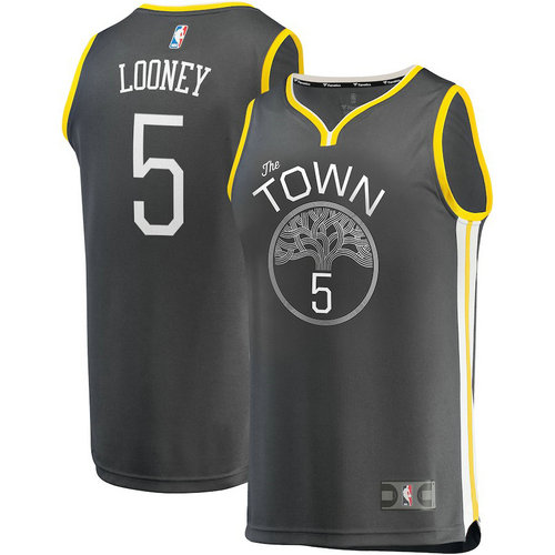 maglia nba kevon looney 5 2018-2019 golden state warriors nero