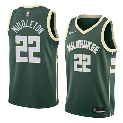 Maglia Khris Middleton 22 2019 Milwaukee Bucks Verde