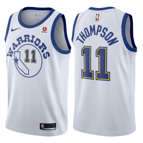 maglia klay thompson 11 2017-2018 golden state warriors bianca