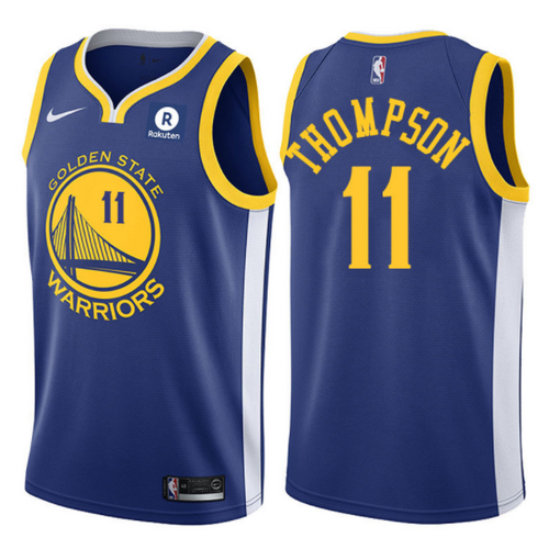 maglia klay thompson 11 2017-2018 golden state warriors blu