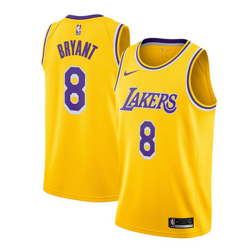 canotta kobe bryant 8 2017-2018 los angeles lakers giallo