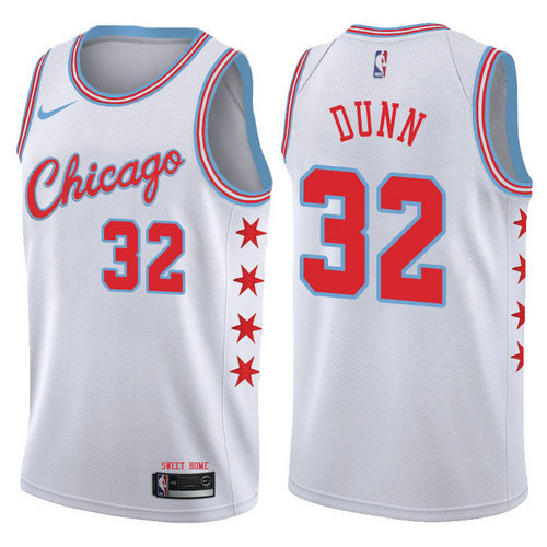 maglia kris dunn 32 2017-2018 chicago bianca