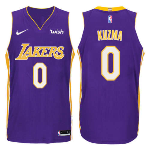 canotta kyle kuzma 0 2017-2018 los angeles lakers porpora