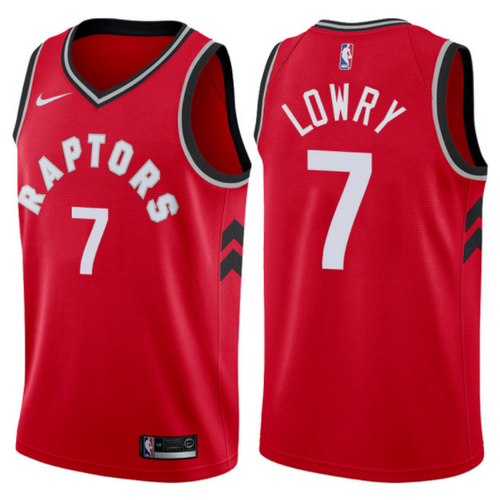 maglia basket kyle lowry 7 2017-2018 toronto raptors rosso