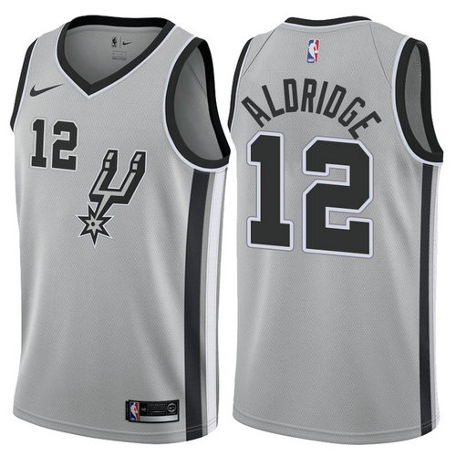 maglia nba LaMarcus Aldridge 12 2017-2018 san antonio spurs grigio