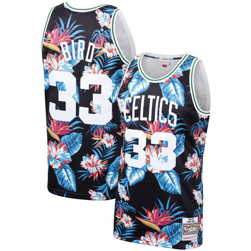 canotta nba larry bird 33 boston celtics ness floral