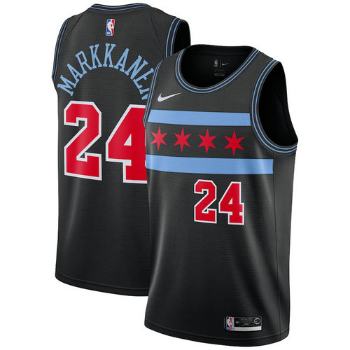 maglia lauri markkanen 24 2018-2019 chicago bulls nero