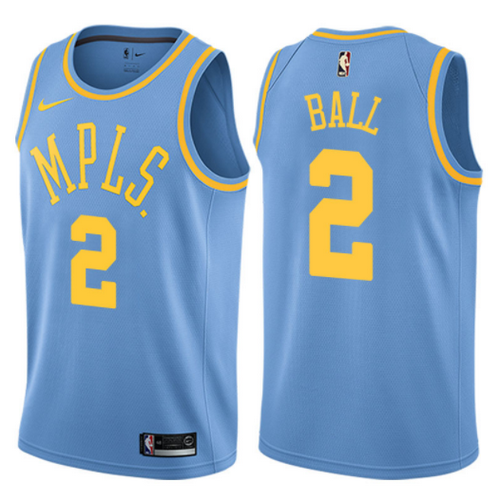 maglia lonzo ball 2 2017-2018 los angeles lakers blu