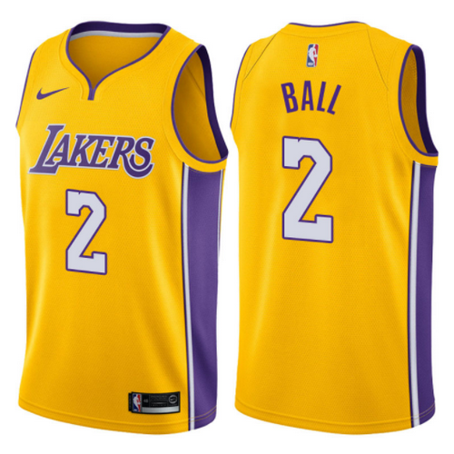 maglia lonzo ball 2 2017-2018 los angeles lakers giallo