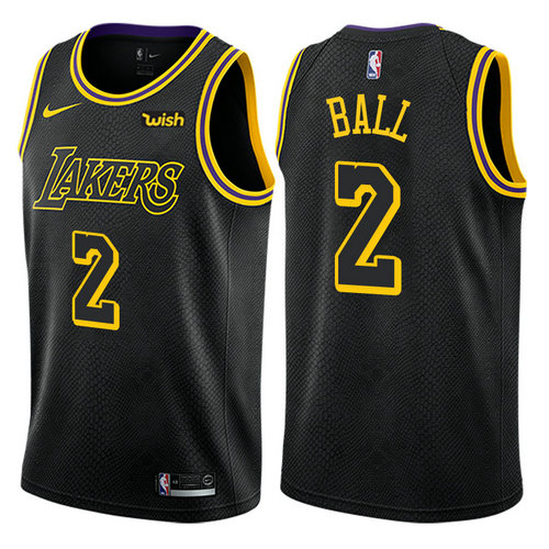 maglia lonzo ball 2 2017-2018 los angeles lakers nero