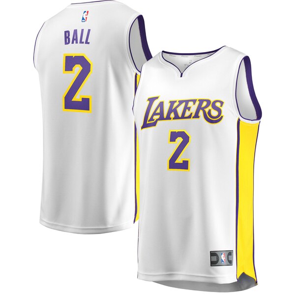 maglia lonzo ball 2 2020 los angeles lakers bianca