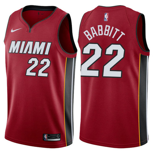 maglia nba luke babbitt 22 2017-2018 miami heat rosso