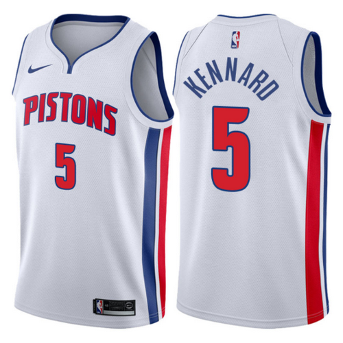 maglia basket luke kennard 5 2017-2018 detroit pistons bianca