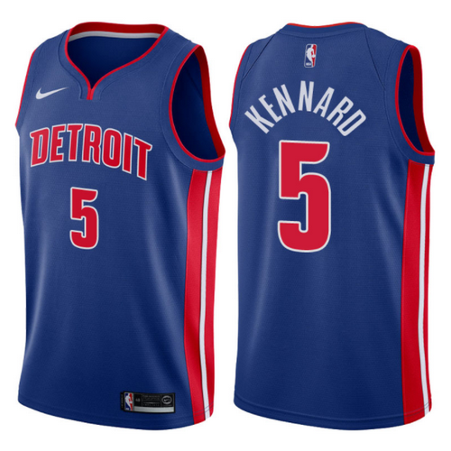 maglia basket luke kennard 5 2017-2018 detroit pistons blu