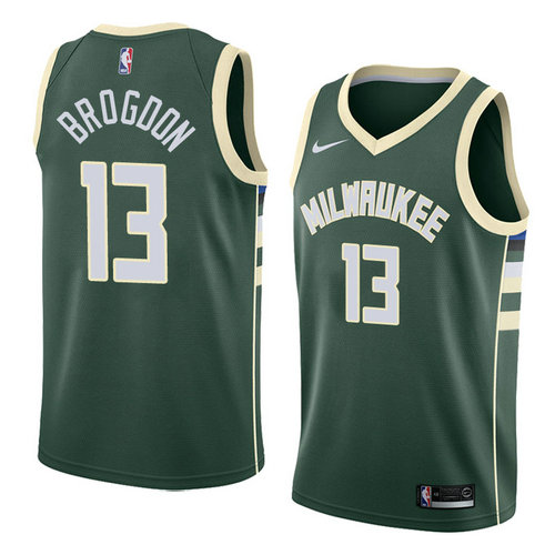 Maglia malcolm brogdon 13 2019 Milwaukee Bucks Verde