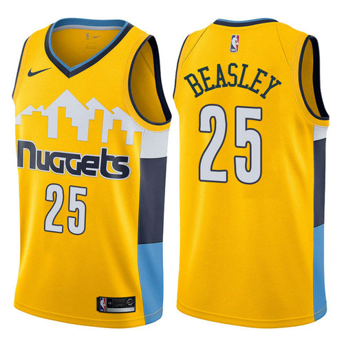 maglia malik beasley 25 2017-2018 denver nuggets giallo