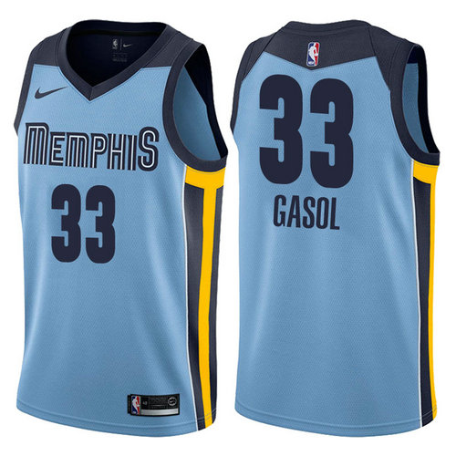 maglia marc gasol 33 2017-2018 memphis grizzlies blu