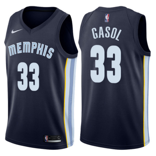 maglia marc gasol 33 2017-2018 memphis grizzlies navy