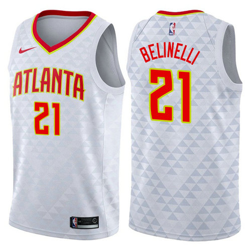 maglia basket marco belinelli 21 2017-2018 atlanta hawks bianca