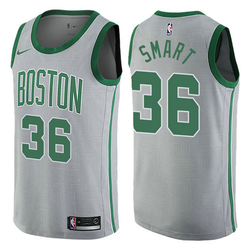 maglia basket marcus smart 36 2017-2018 boston celtics grigio