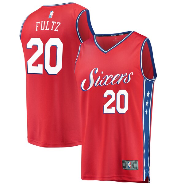 maglia markelle fultz 20 2020 philadelphia 76ers rosso