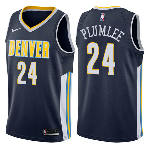 maglia mason plumlee 24 2017-2018 denver nuggets navy