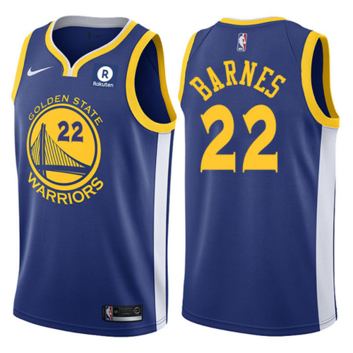 maglia basket matt barnes 22 2017-2018 golden state warriors blu