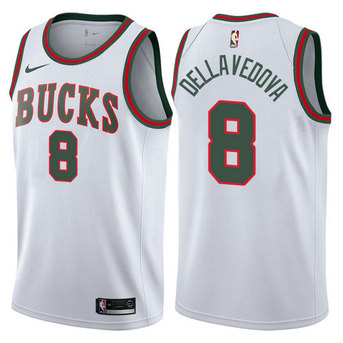 Maglia matthew dellavedova 8 2017-2018 Milwaukee Bucks bianca