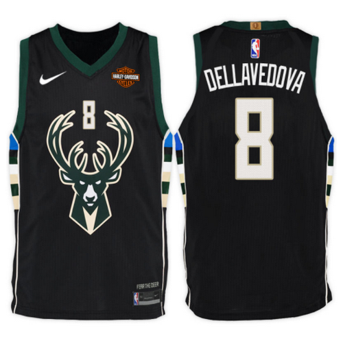 Maglia matthew dellavedova 8 2017-2018 Milwaukee Bucks nero