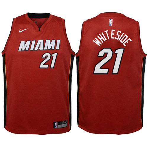 maglia miami heat bambino hassan whiteside 21 2018 rosso