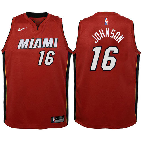 maglia miami heat bambino james johnson 16 2018 rosso