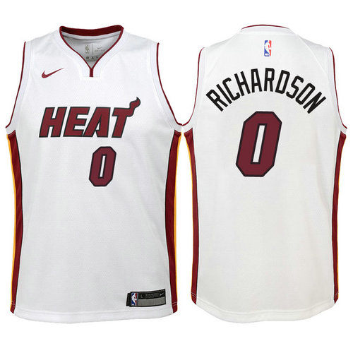 maglia miami heat bambino josh richardson 0 2018 bianca