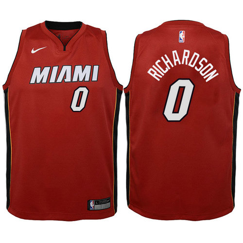 maglia miami heat bambino josh richardson 0 2018 rosso