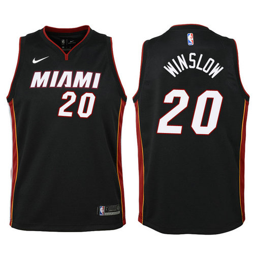 maglia miami heat bambino justise winslow 20 2018 nero