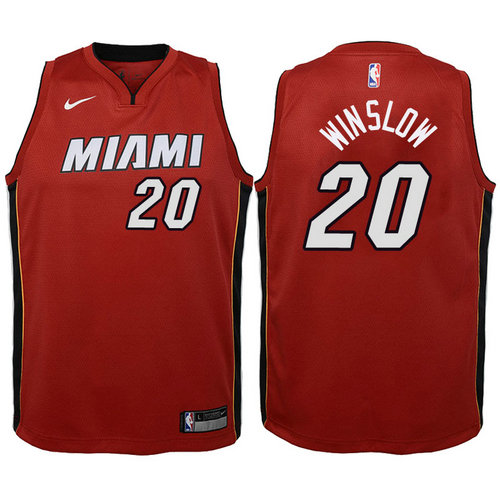 maglia miami heat bambino justise winslow 20 2018 rosso