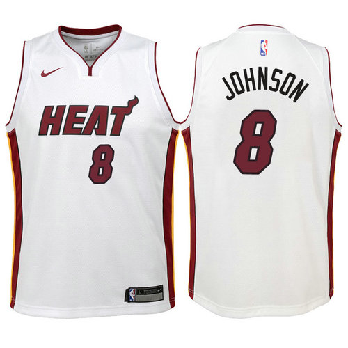 maglia miami heat bambino tyler johnson 8 2018 bianca