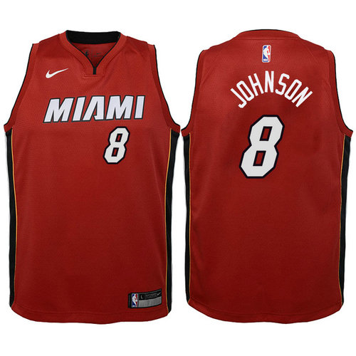 maglia miami heat bambino tyler johnson 8 2018 rosso