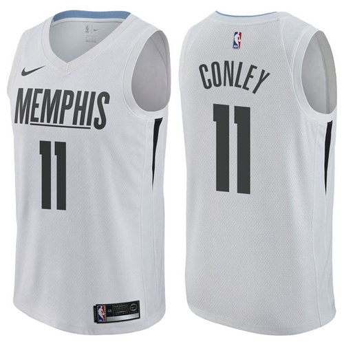 maglia mike conley 11 2017-2018 memphis grizzlies bianca