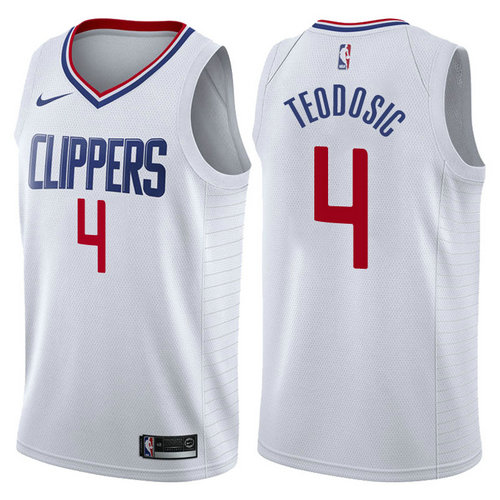 maglia milos teodosic 4 2017-2018 los angeles clippers bianca