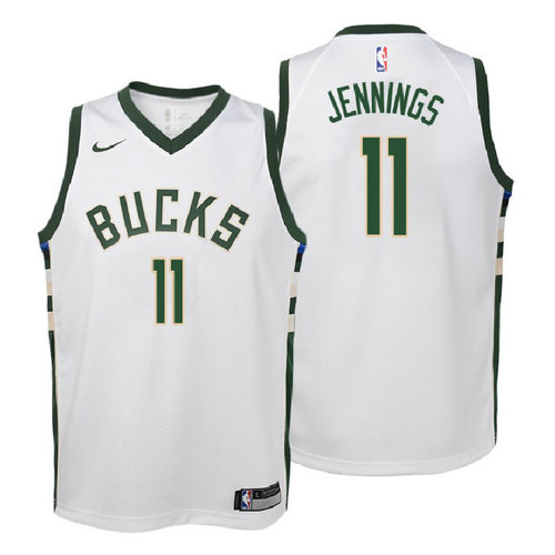 canotta milwaukee bucks bambino 2017-2018 brandon jennings 11 bianca