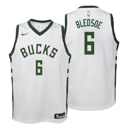 canotta milwaukee bucks bambino 2017-2018 eric bledsoe 6 bianca