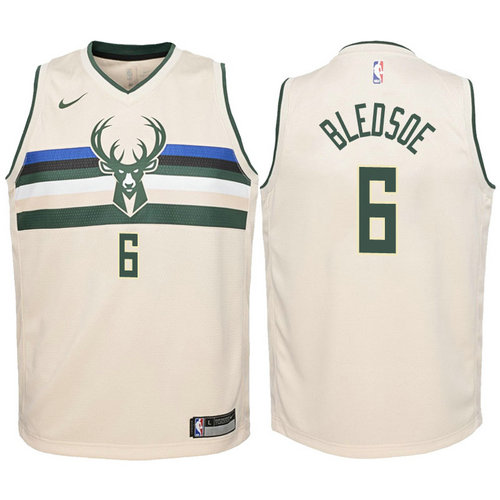 canotta milwaukee bucks bambino 2017-2018 eric bledsoe 6 giallo