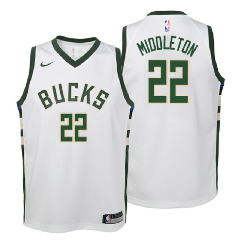 canotta milwaukee bucks bambino 2017-2018 khris middleton 22 bianca