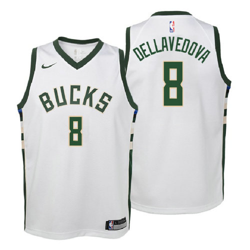 canotta milwaukee bucks bambino 2017-2018 matthew dellavedova 8 bianca