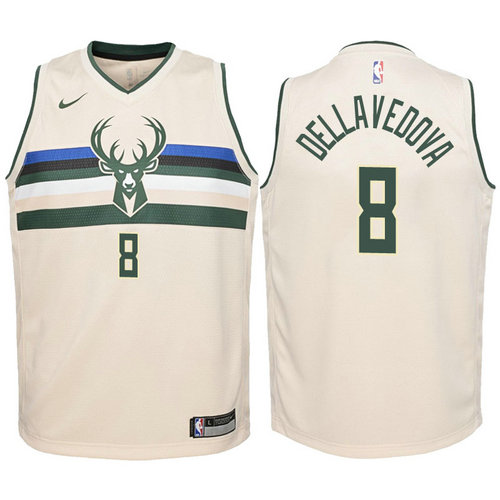 canotta milwaukee bucks bambino 2017-2018 matthew dellavedova 8 giallo